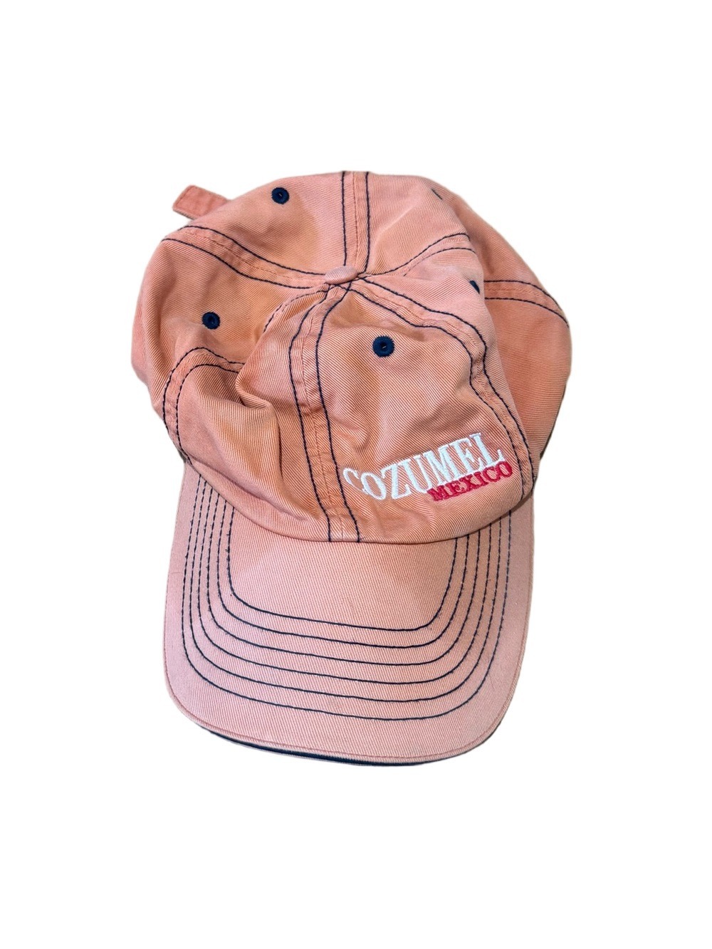 Caribbean Cozumel Mexico Baseball Cap Peach Coral